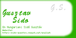 gusztav sido business card