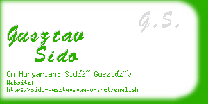 gusztav sido business card